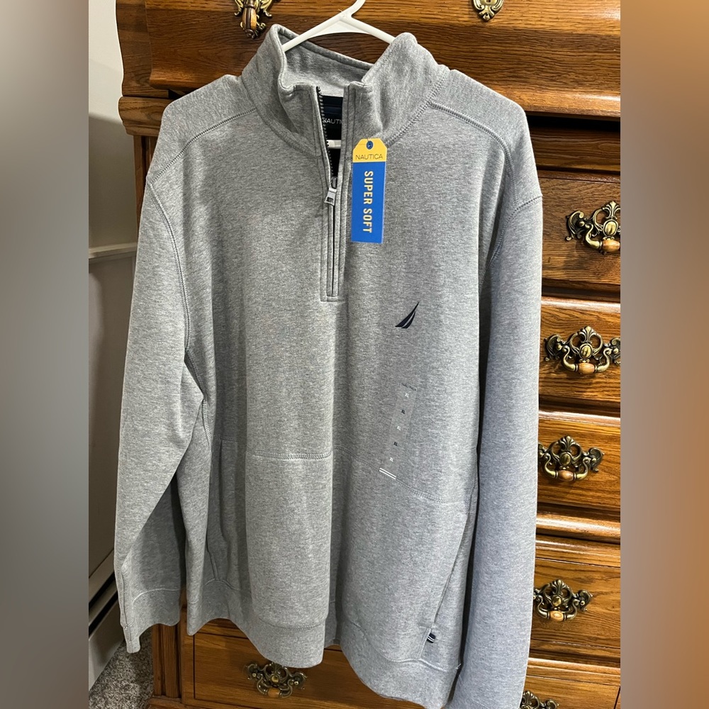 Nautica Mens Quarter Zip Sweatshirt